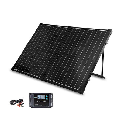 Renogy 100Watt 12Volt Mono Foldable Solar Suitcase W/ 20A Voyager for RV Camping - Poptop World 