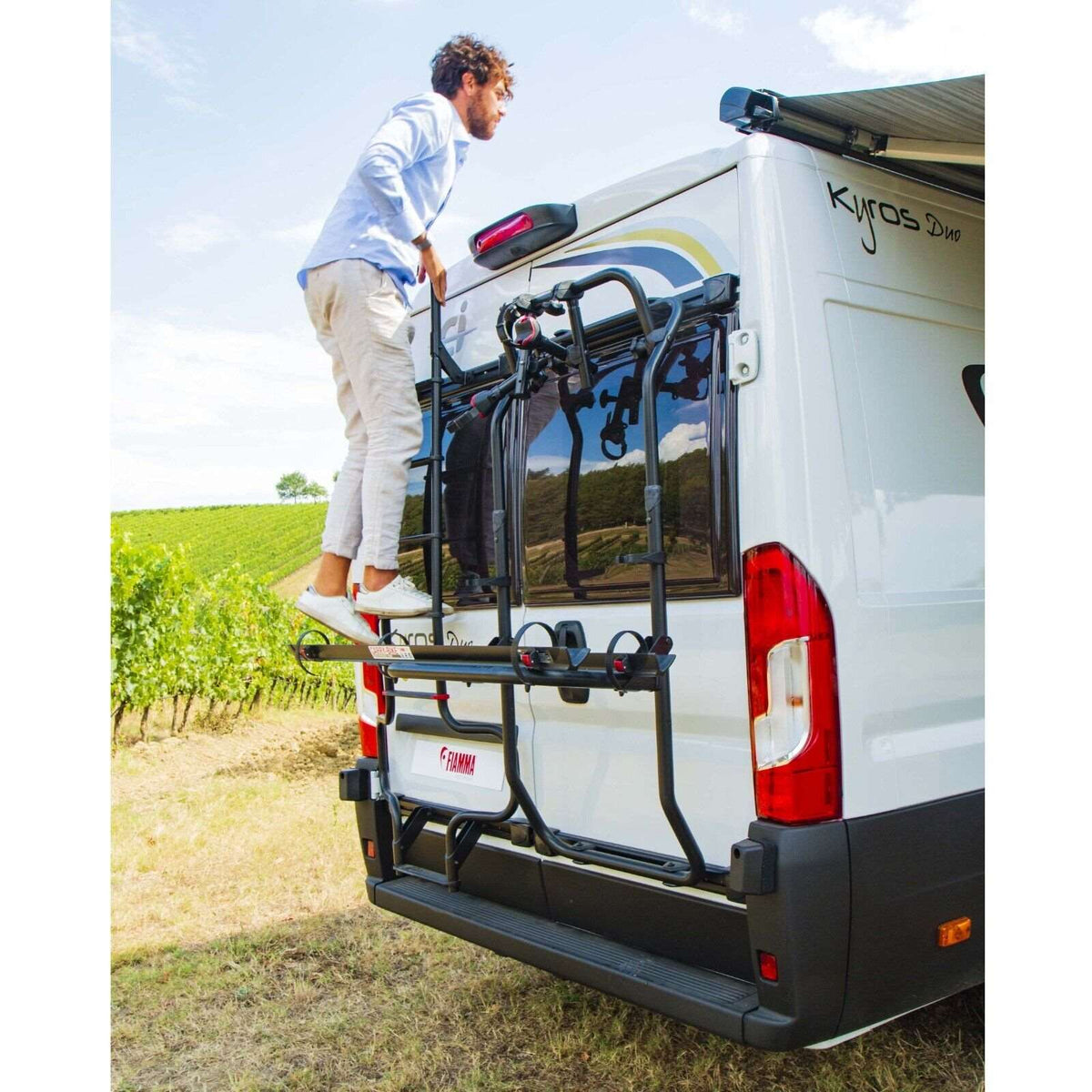 Fiamma Deluxe Rear Door Ladder for Ram Promaster & Ford Transit Vans (02426-09A) - Poptop World 