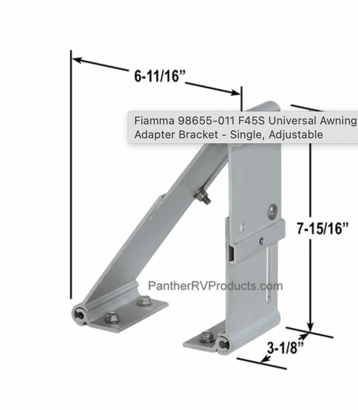 Fiamma Installation Bracket 98655-011 F45S  Universal Adapter Bracket - Poptop World 