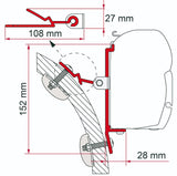Fiamma - F45 Awning - Short Roof Install Bracket "C" 02097-01 - Poptop World 