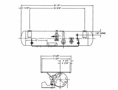 1968-1991  VW Vanagon Westfalia Camper & Bus T3 Propane TANK 3.3 GAL MANCHESTER - Poptop World 