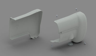 Fiamma F45S Awning Right End Motor Cover (Titanium)  98655-999 - Poptop World 