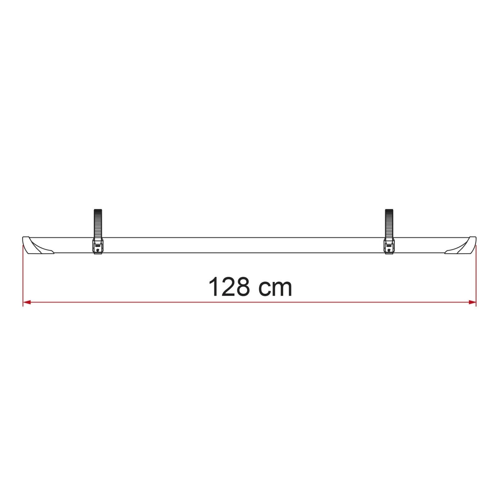 Fiamma Carry-Bike Rail Quick 128 w/ 2-Quick-Safe Straps (Black) or (Red) - Poptop World 