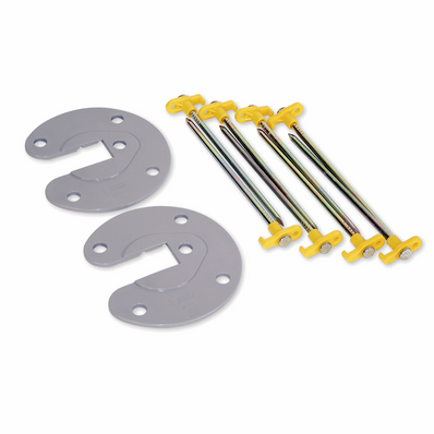 Fiamma Awning Leg Fixing Plate Kit Pair Caravan Motorhome Camping inc 8 Pegs 98655-724 - Poptop World 