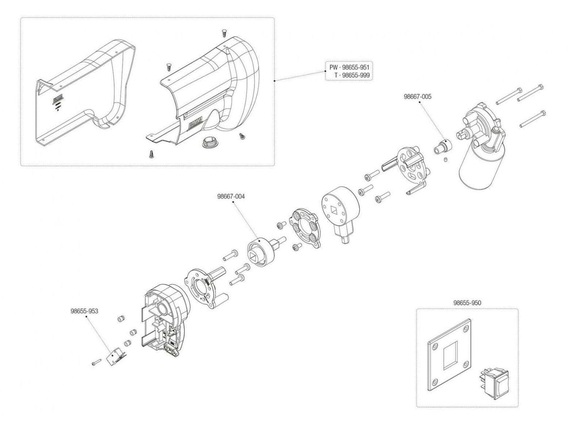 Fiamma F45S Awning Compact Electric Motor Kit (Titanium) (08319-01T) - Poptop World 