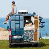 Fiamma Deluxe Rear Door Ladder for Ram Promaster & Ford Transit Vans DEEP BLACK - Poptop World 