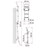 Fiamma Deluxe 8 Step Motorhome Ladder - Red/Silver (02426-02) - Poptop World 