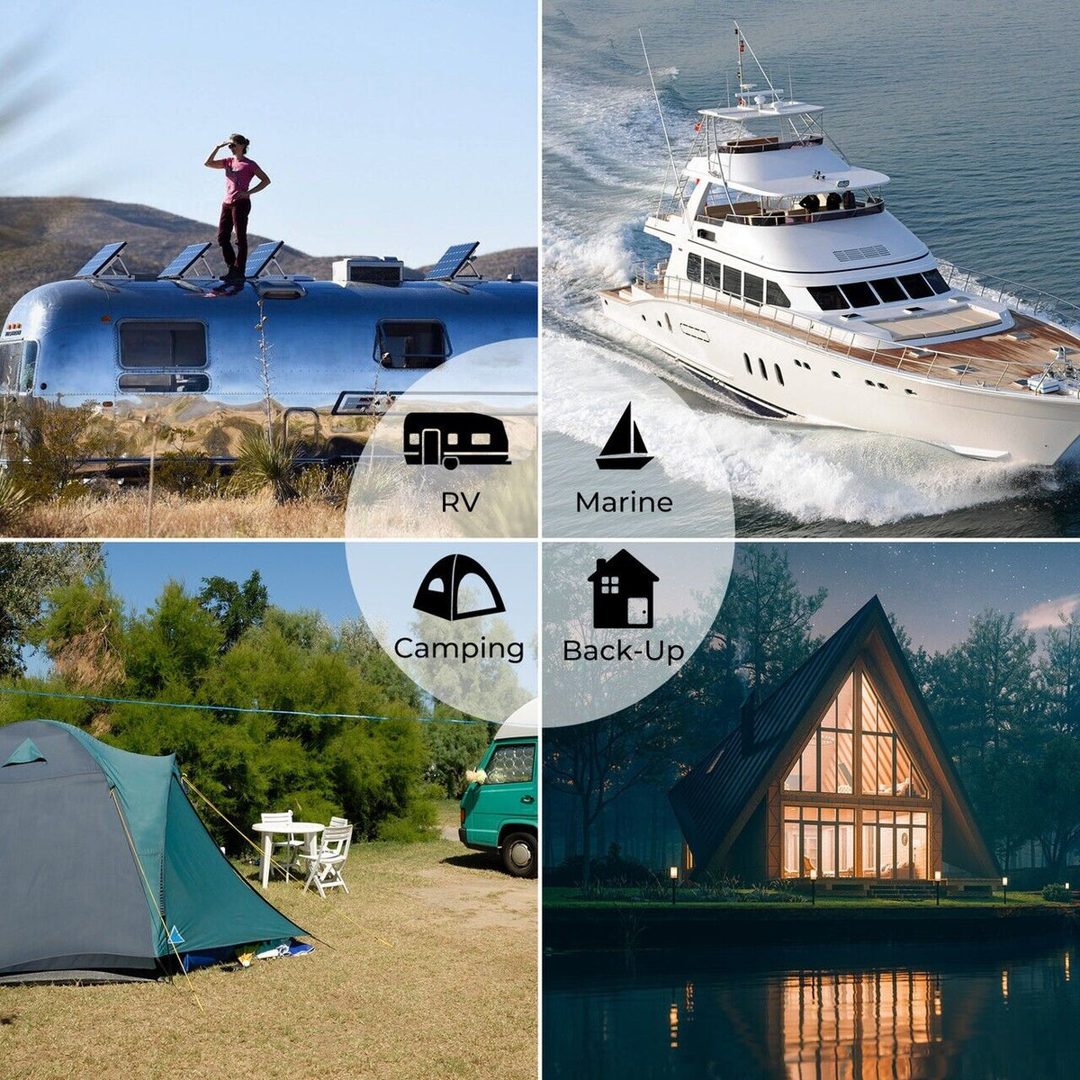 Renogy 200Watt 12Volt Mono  Solar Suitcase W/ 20A Voyager for RV Campervan - Poptop World 