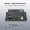 Renogy Wanderer 10A PWM Solar Charge Controller Common Negative Regulator W/ LCD - Poptop World 