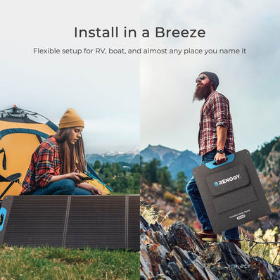 Renogy 200W Portable Solar Panel, IP65 Waterproof Foldable Solar Panel Power - Poptop World 