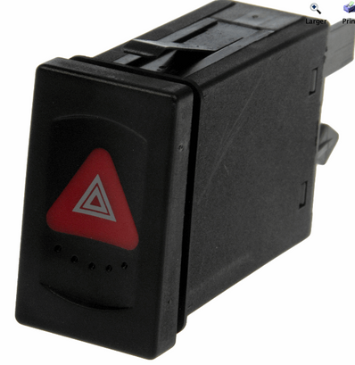 1997-2003 VW Volkswagen Eurova Hazard Flasher Light Switch 3B0953235D01C OEM NEW - Poptop World 