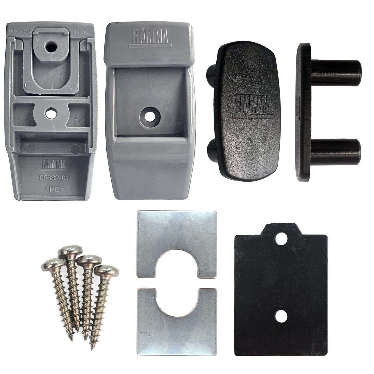 Fiamma Leg Bracket kit Black 98655-176 plastic F45s F80s F65 Awning - Poptop World 