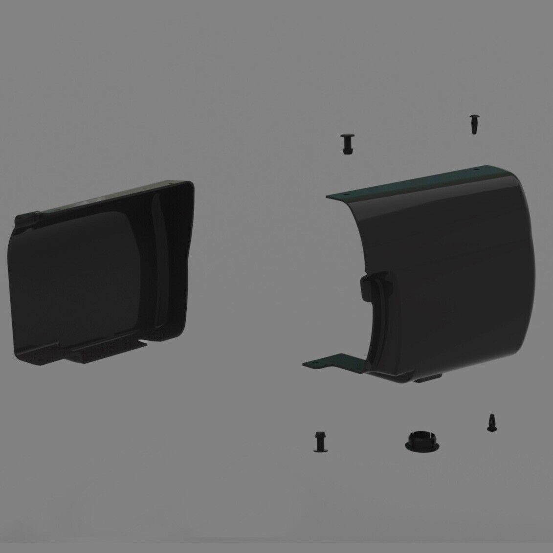 Fiamma F45S Awning Right End Compact Motor Cover (Deep Black) -98673H951 - Poptop World 