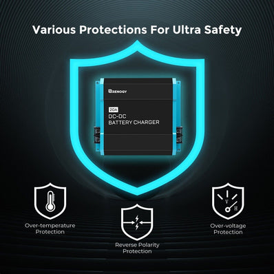 Renogy 20A 12V DC to DC On-Board Battery Charger AGM FLD GEL LFP RV Boat - Poptop World 