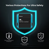 Renogy 20A 12V DC to DC On-Board Battery Charger AGM FLD GEL LFP RV Boat - Poptop World 