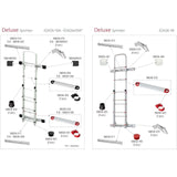 Fiamma Deluxe Rear Door Ladder for Mercedes Sprinter Vans (Silver) (02426-19A) - Poptop World 