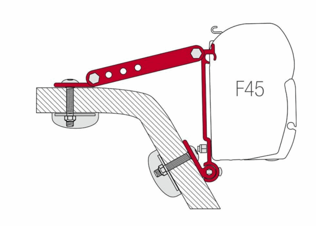 Fiamma Kit Wall Adapter Brackets  F45 F70 Awning Motorhome 98655-318 for Rialto - Poptop World 