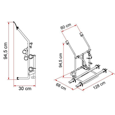 Fiamma Carry Bike VW T6 Pro Deep Black 2 bikes NEW 2023 VERSION - Poptop World 