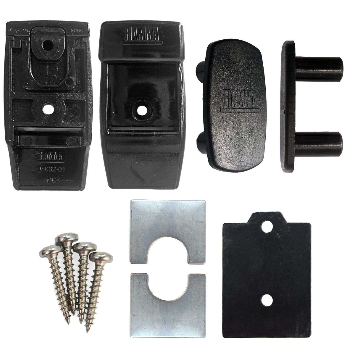 Fiamma Leg Bracket kit Black 98655-176 plastic F45s F80s F65 Awning - Poptop World 