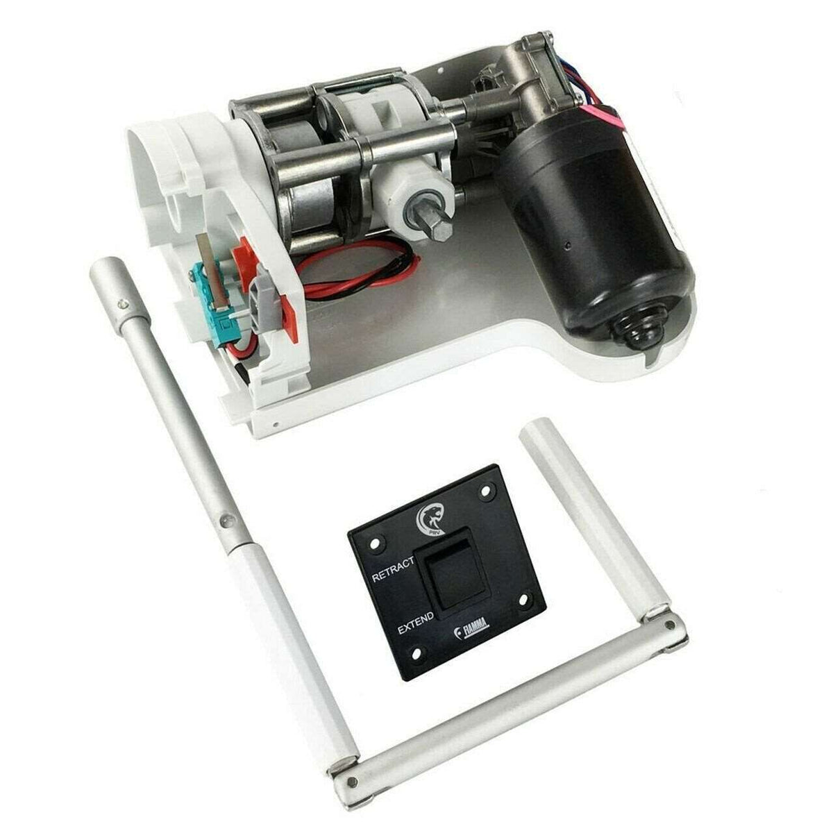 Fiamma F45S Awning Compact Electric Motor Kit (Black) (08319-01H) - Poptop World 