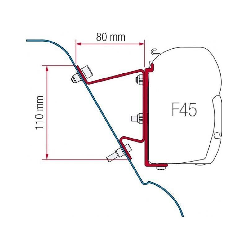 Fiamma F45S Awning Mounting Bracket for Mercedes Sprinter Vans (98655-591) - Poptop World 
