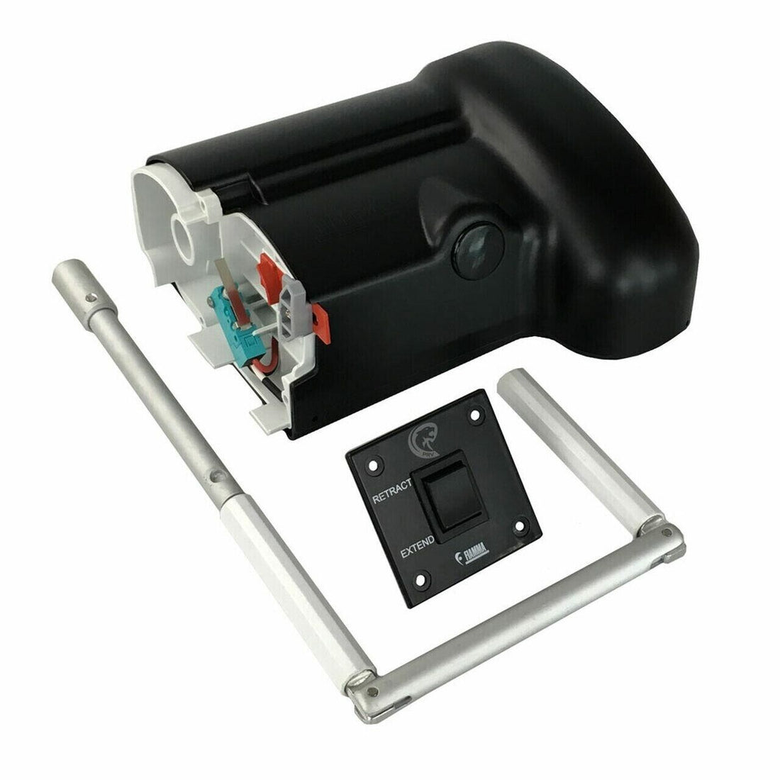 Fiamma F45S Awning Compact Electric Motor Kit (Black) (08319-01H) - Poptop World 