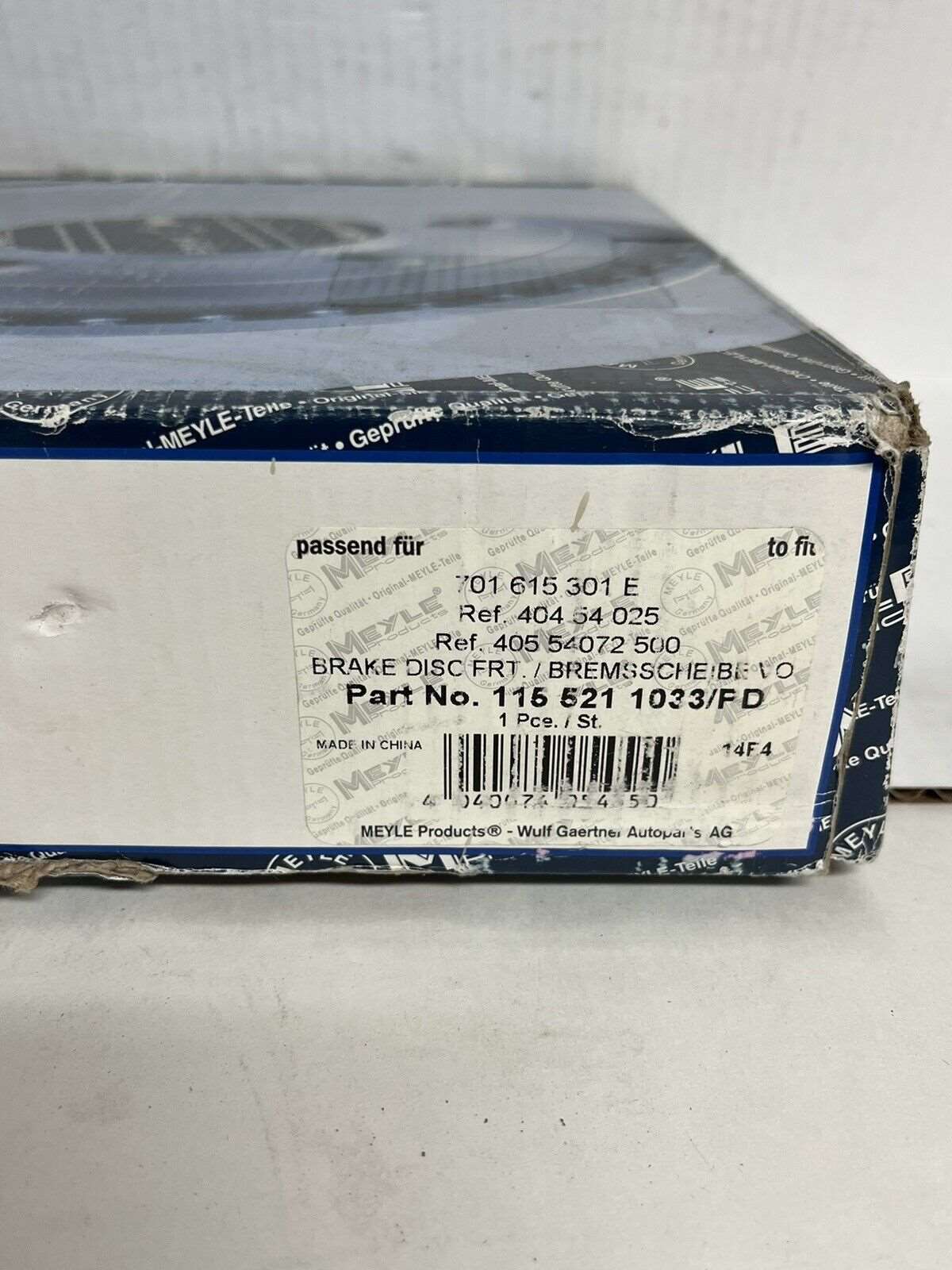 Brake Disc Set Front - Fits VW Vanagon 1982-1991 MEYLE #701615301E - Poptop World 