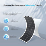 Renogy Flexible Solar Panel 100 Watt 12 Volt Monocrystalline Semi-Flexible - Poptop World 
