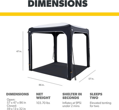 Dometic HUB 2 REDUX Inflatable Shelter - Drive-Away Van Awning - Poptop World 