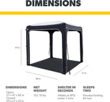 Dometic HUB 2 REDUX Inflatable Shelter - Drive-Away Van Awning - Poptop World 