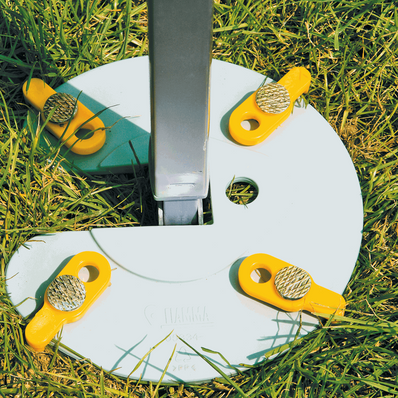 Fiamma Awning Leg Fixing Plate Kit Pair Caravan Motorhome Camping inc 8 Pegs 98655-724 - Poptop World 