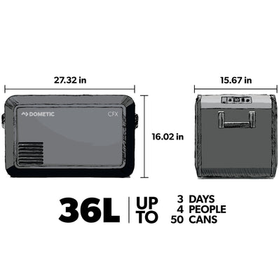 Dometic CFX3 35 Portable Refrigerator & Freezer – 36L, -7°F Cooling Power - Poptop World 