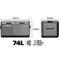 Dometic CFX3 75DZ Dual Zone Portable Fridge Freezer 12V 75L Cooler - Poptop World 