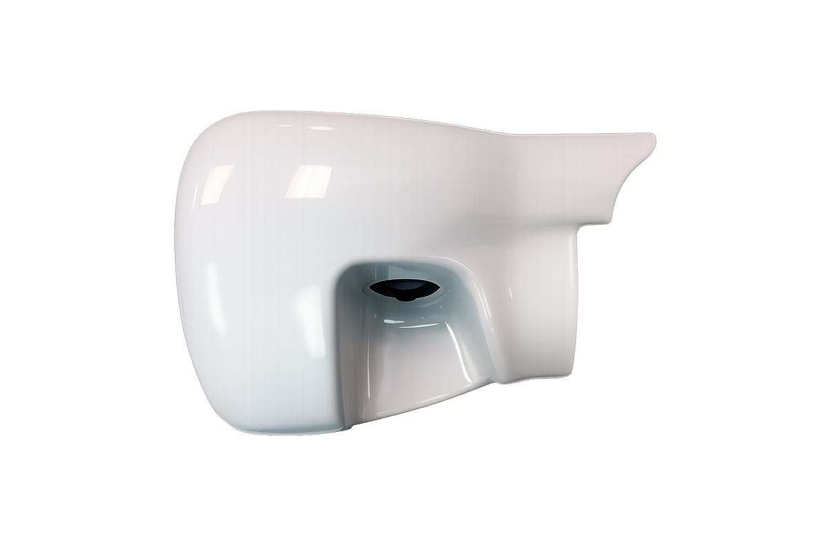 Fiamma F45i Awning Left Side Winch Cover w/ Automatic Crank (Polar White) 04830-01B