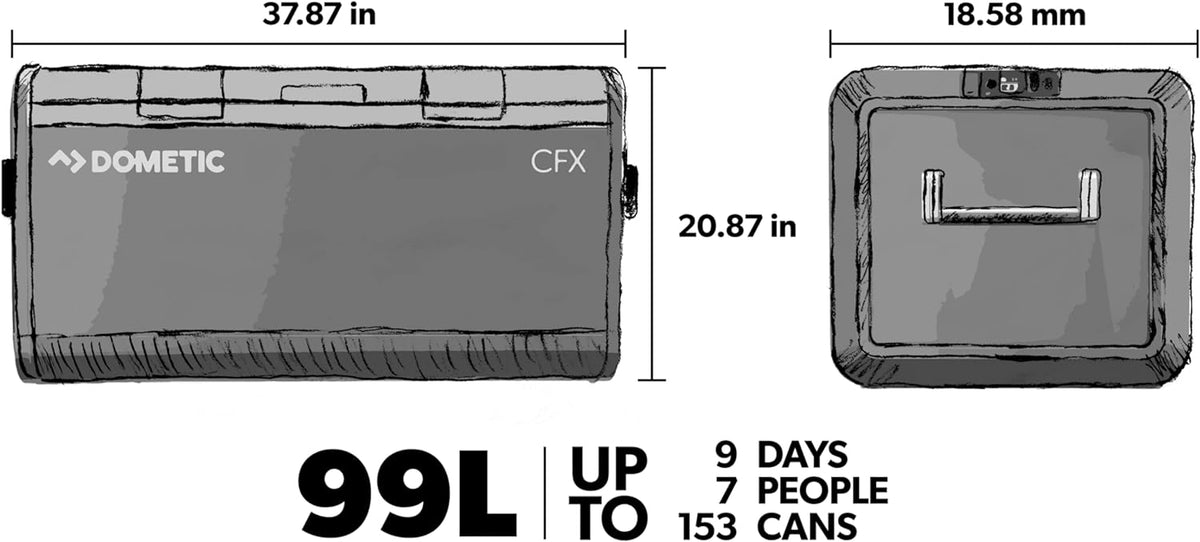 Dometic CFX3 100 Portable Fridge/Freezer, 99L - Poptop World 