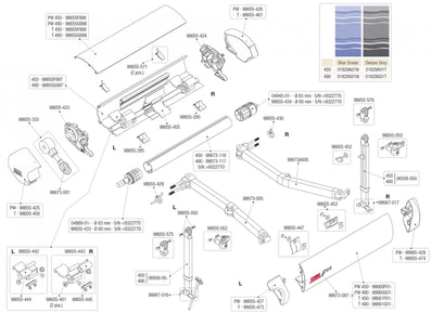 Fiamma F65 Awning Right End Cover (Polar White) 98655-426