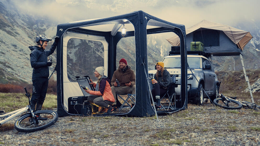 Dometic HUB 2 REDUX Inflatable Shelter - Drive-Away Van Awning - Poptop World 