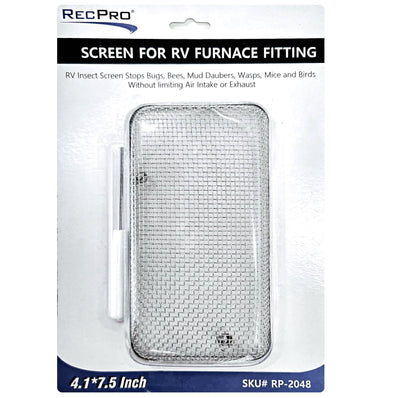 RV Furnace -bug, bee, wasp, mice, and bird Vent Cover 4" x 7 1/2" - Poptop World 