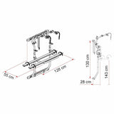Fiamma Carry-Bike 200 Rack for Ram Promaster Vans Black 02094A26A