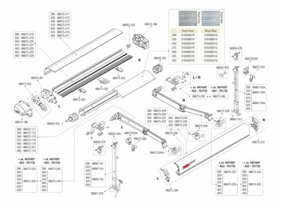 Fiamma F80S Awning Right Hand Leg Knuckle. 98673-207