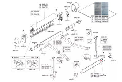 Fiamma F45i / F45Ti / F45Ti VW / F1Ti 250 Awning Right Arm (05577-01A)