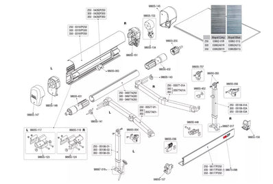 Fiamma F45i / F45Ti / F45Ti VW / F1Ti 250 Awning Left Arm 05577-01