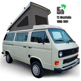 TopTrail Premium Pop Top Tent for 1986–1991 VW Vanagon Westfalia (Rear Hinge)